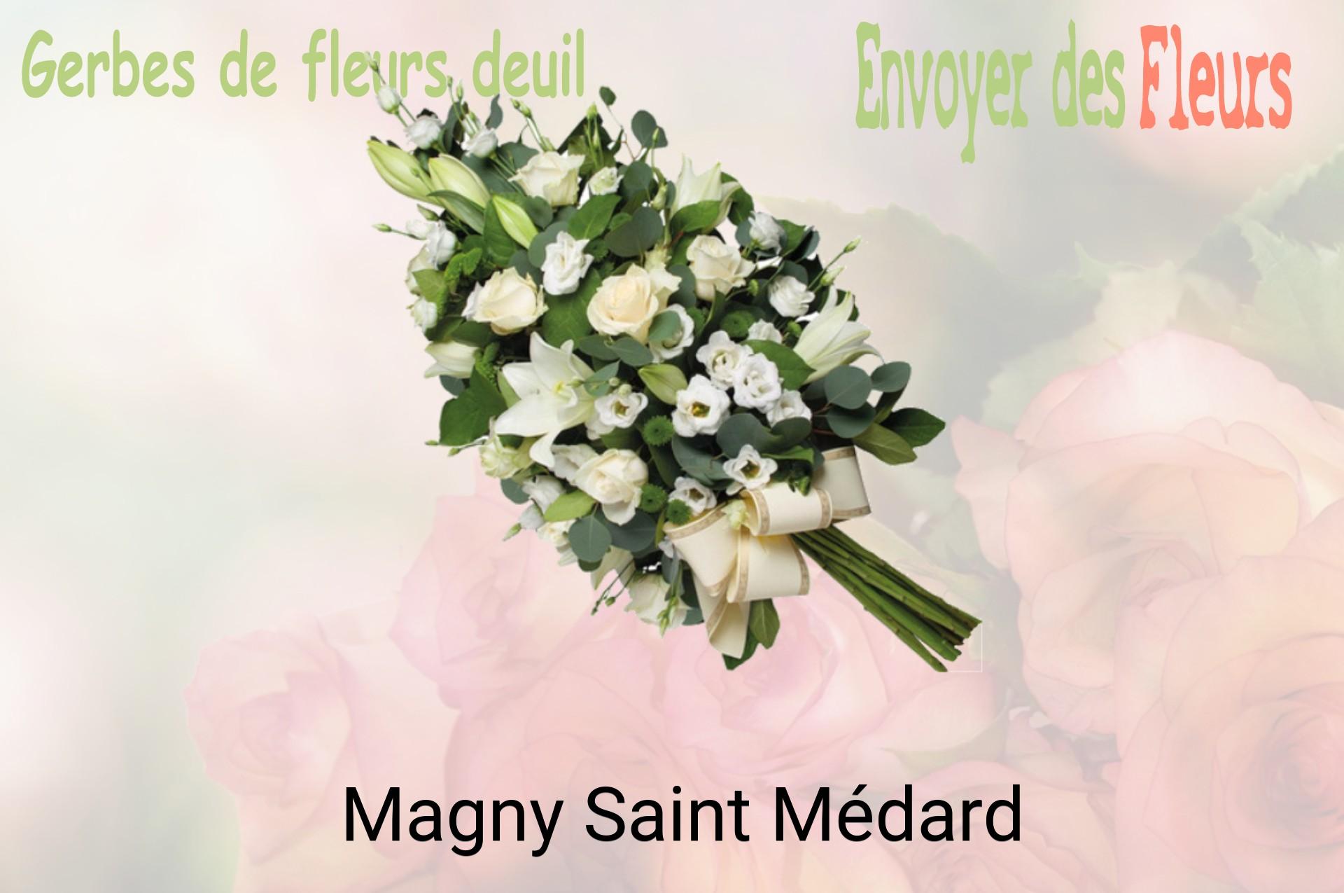Gerbe de fleurs de deuil livrée à Magny-Saint-Médard